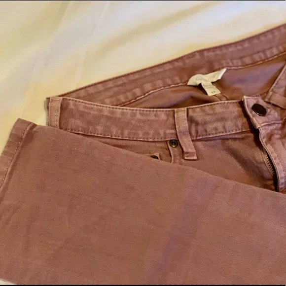 Garnet Hill Lilac Purple Straight Leg Denim Jeans - Picture 3 of 3